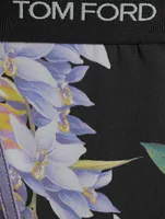 Cotton Stretch Boxer Briefs Orchid Print