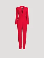 Tailored Leaf Crepe Jumpsuit