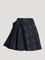 Polyfaille Mini Skirt Iris Print
