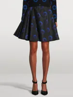 Polyfaille Mini Skirt Iris Print