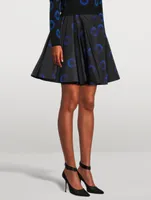 Polyfaille Mini Skirt Iris Print