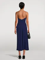 Draped Leaf Crepe Gown