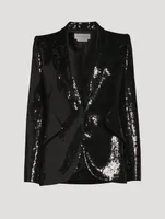 Sequin Wool Blazer