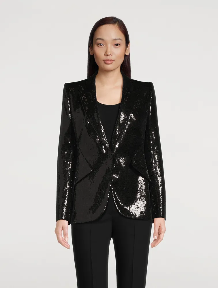 Sequin Wool Blazer