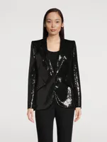 Sequin Wool Blazer