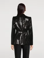 Sequin Wool Blazer