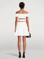 Off-The-Shoulder Slashed Mini Dress