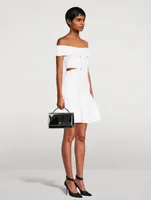 Off-The-Shoulder Slashed Mini Dress