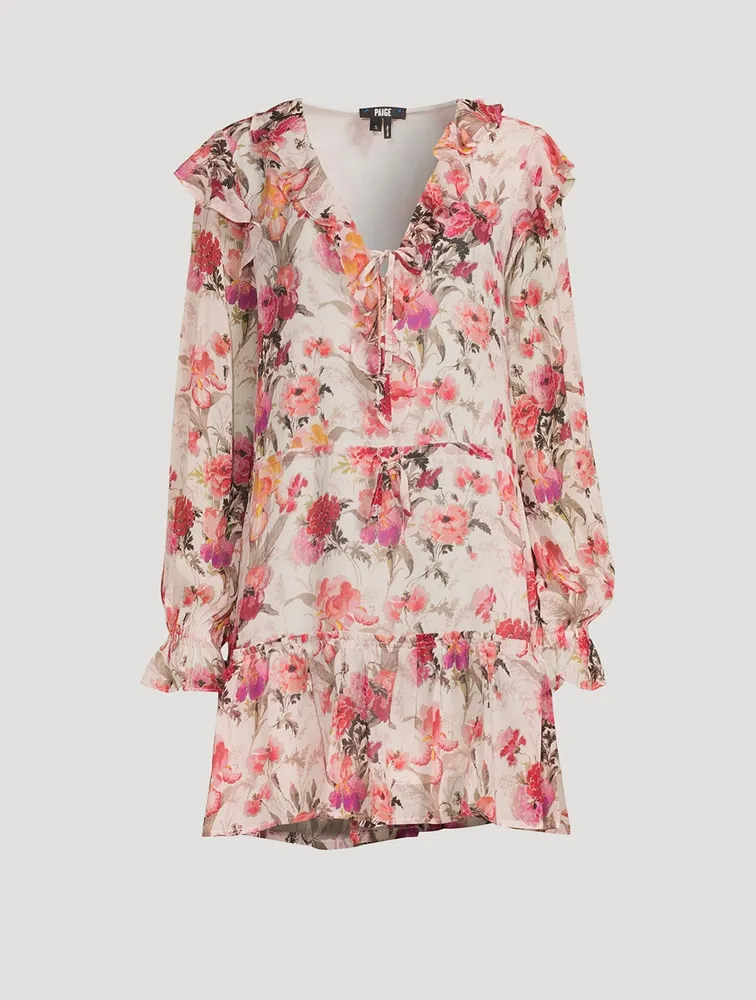 Garcelle Silk Dress Floral Print