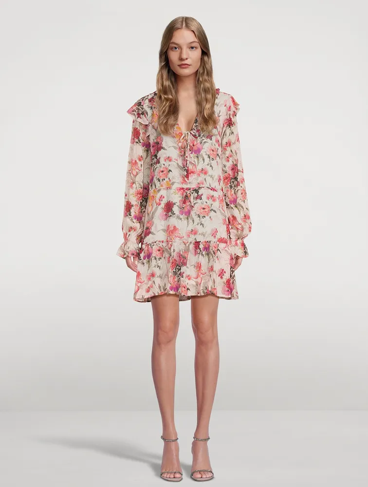 Garcelle Silk Dress Floral Print