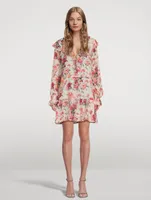 Garcelle Silk Dress Floral Print