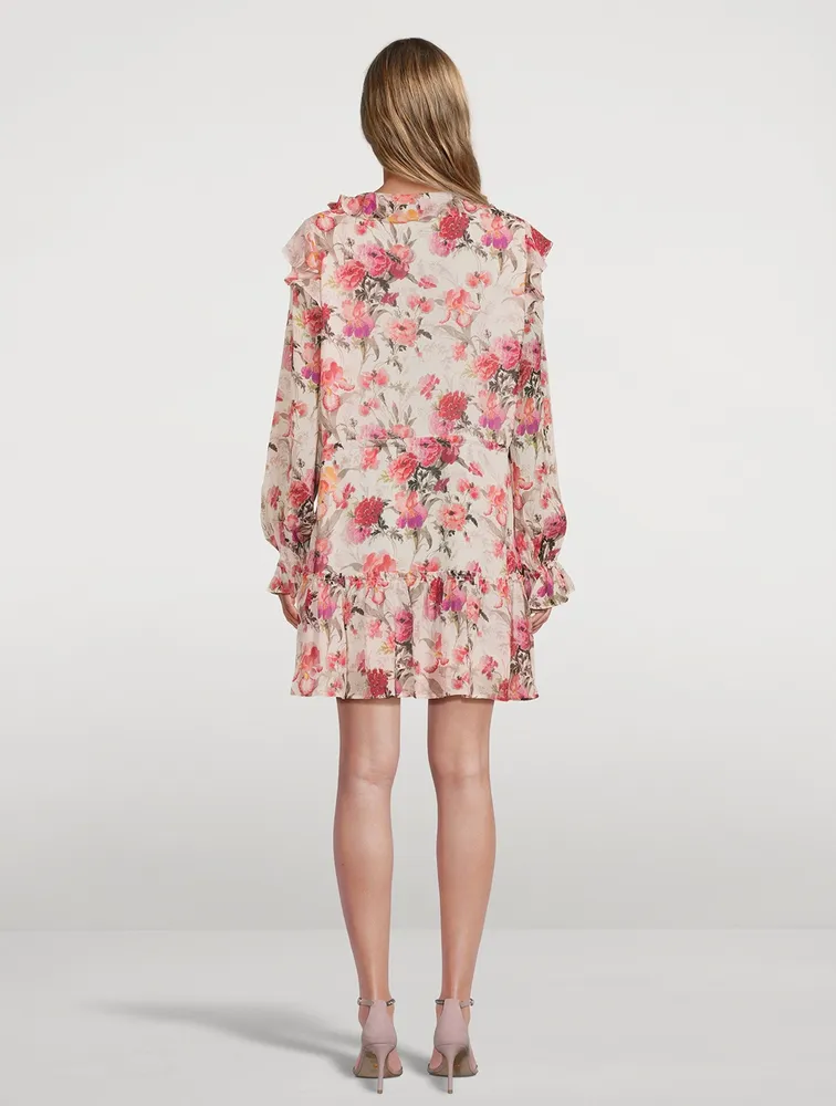 Garcelle Silk Dress Floral Print