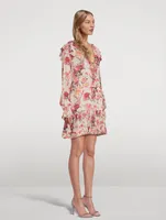 Garcelle Silk Dress Floral Print