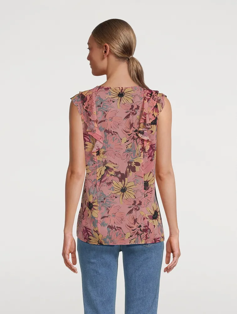 Cataleya Silk Blouse Floral Print