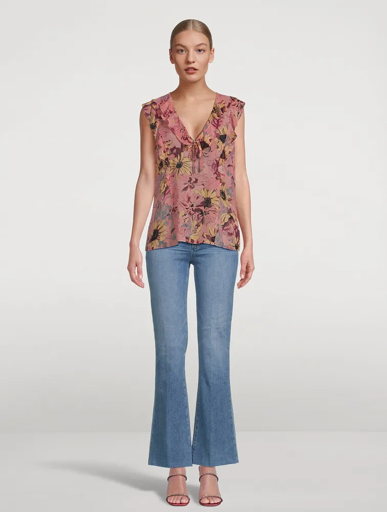 Cataleya Silk Blouse Floral Print