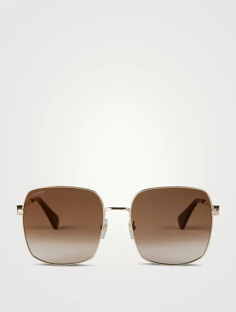 Signature C De Cartier Square Sunglasses