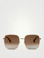 Signature C De Cartier Square Sunglasses