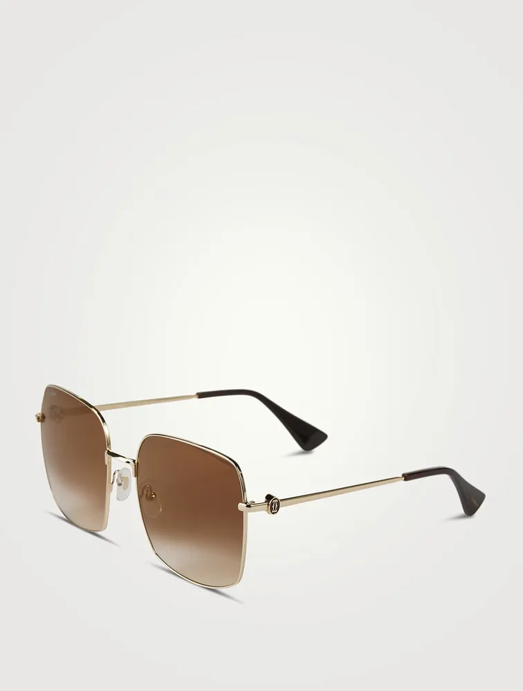 Signature C De Cartier Square Sunglasses