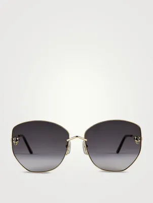 Panthere De Cartier Round Sunglasses