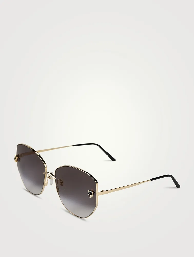 Panthere De Cartier Round Sunglasses