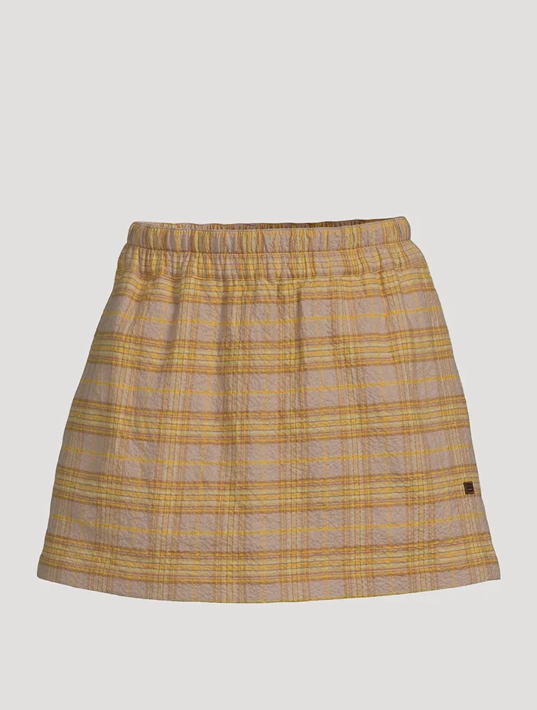 Mini Skirt Check Print