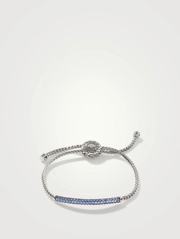 Classic Chain Pull Through Pavé Station Bracelet