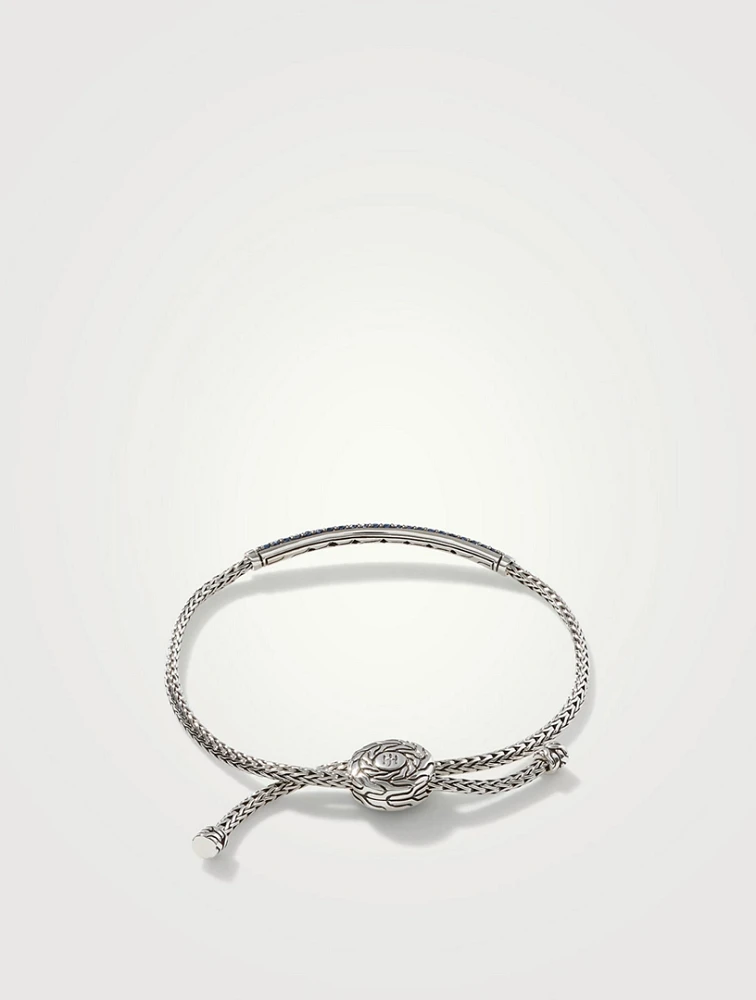 Classic Chain Pull Through Pavé Station Bracelet