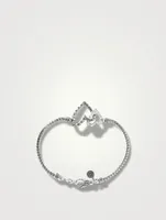 Manah White Diamond Interlocking Station Bracelet