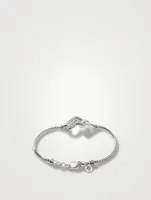 Manah White Diamond Interlocking Station Bracelet