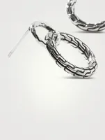 Carved Chain Interlocking Stud Earrings