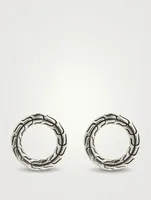 Carved Chain Stud Earrings