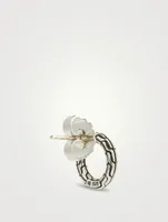 Carved Chain Stud Earrings