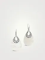 Mother Of Pearl Dot Teardrop Earrings