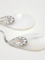 Mother Of Pearl Dot Teardrop Earrings