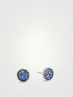 Carved Chain Stud Earrings