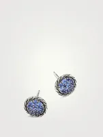 Carved Chain Stud Earrings