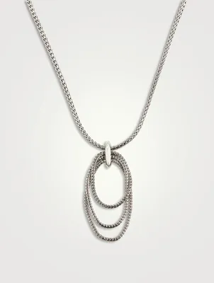 Classic Chain Link Drop Pendant Necklace