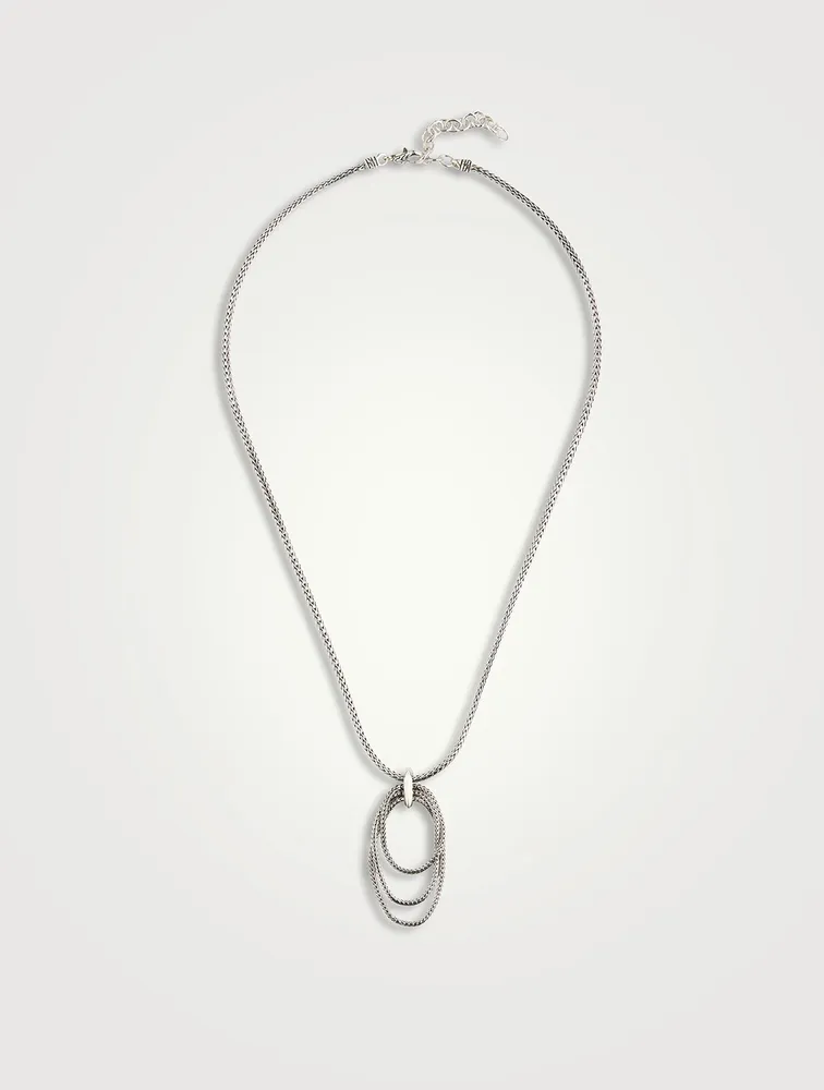 Classic Chain Link Drop Pendant Necklace