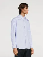 Striped Cotton Shirt With Logo