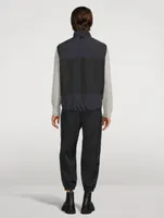 Wool And Nylon Zip Vest