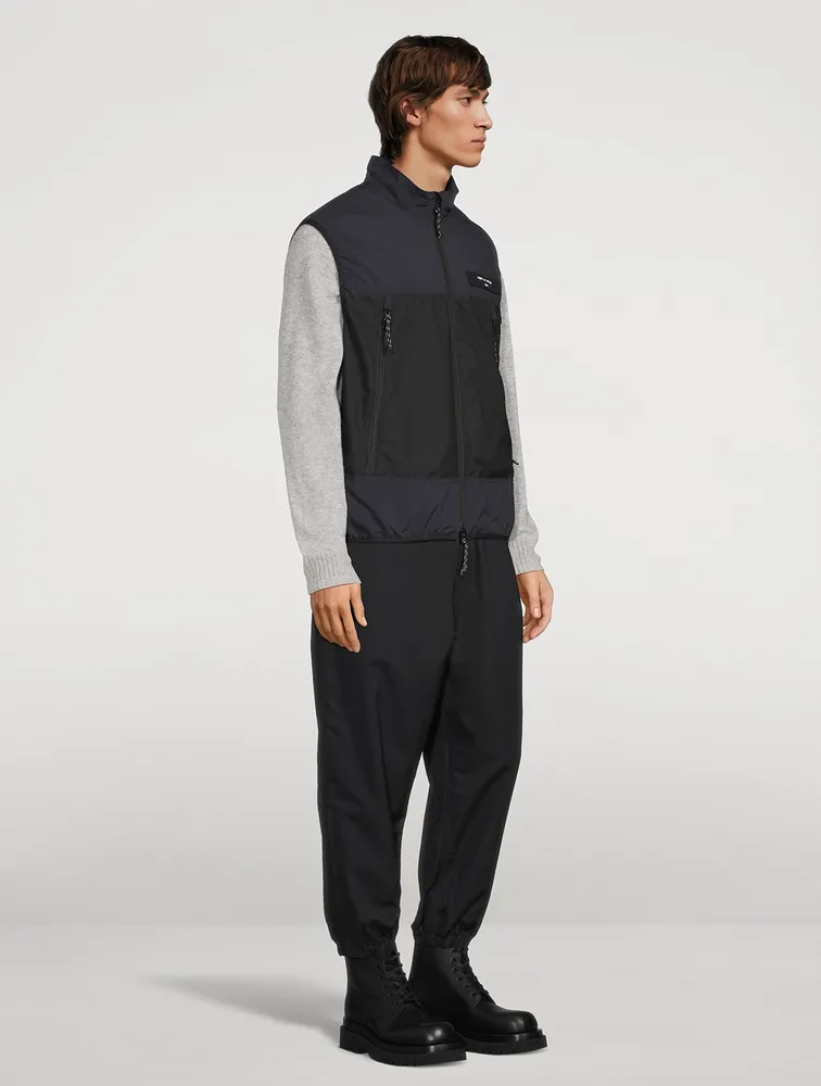 Wool And Nylon Zip Vest