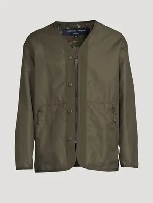 Collarless Zip Jacket