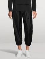 Coated Drawstring Relaxed Pants