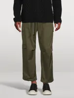 Cotton Straight-Leg Cargo Pants With Belt