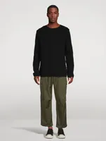Cotton Straight-Leg Cargo Pants With Belt