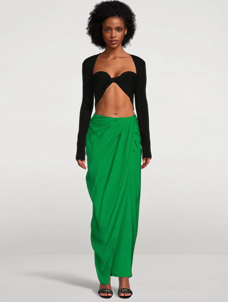 Paita Silk Wrap Maxi Skirt