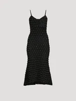 Beaded Knit Midi Dress