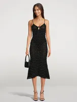 Beaded Knit Midi Dress