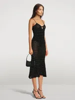 Beaded Knit Midi Dress