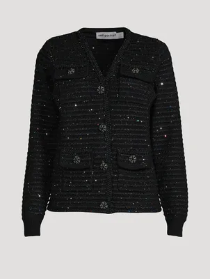 Sequin Knit Cardigan